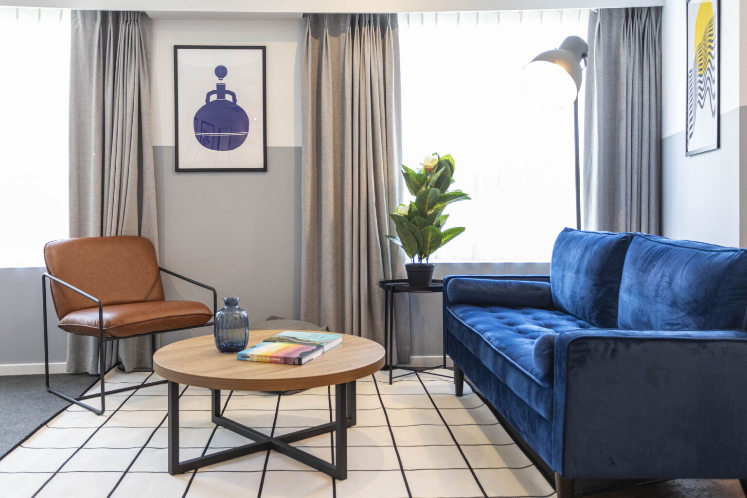Serviced apartment living room, Haymarket